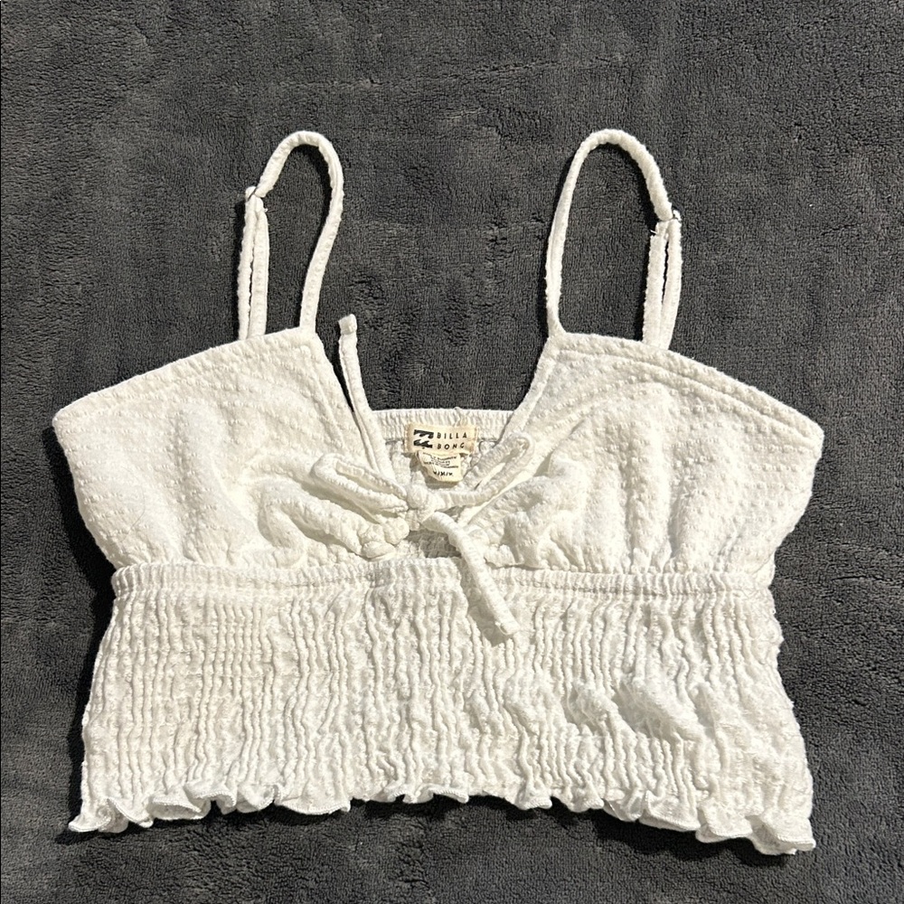 Billabong White Textured Camisole Top